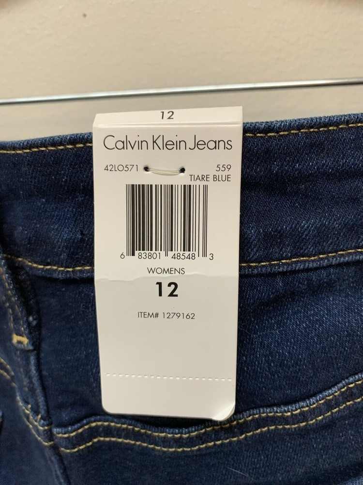 Calvin Klein Jeans Demin Cotton Stretch Bermuda Shorts Women's 12 New - Picture 6 of 10